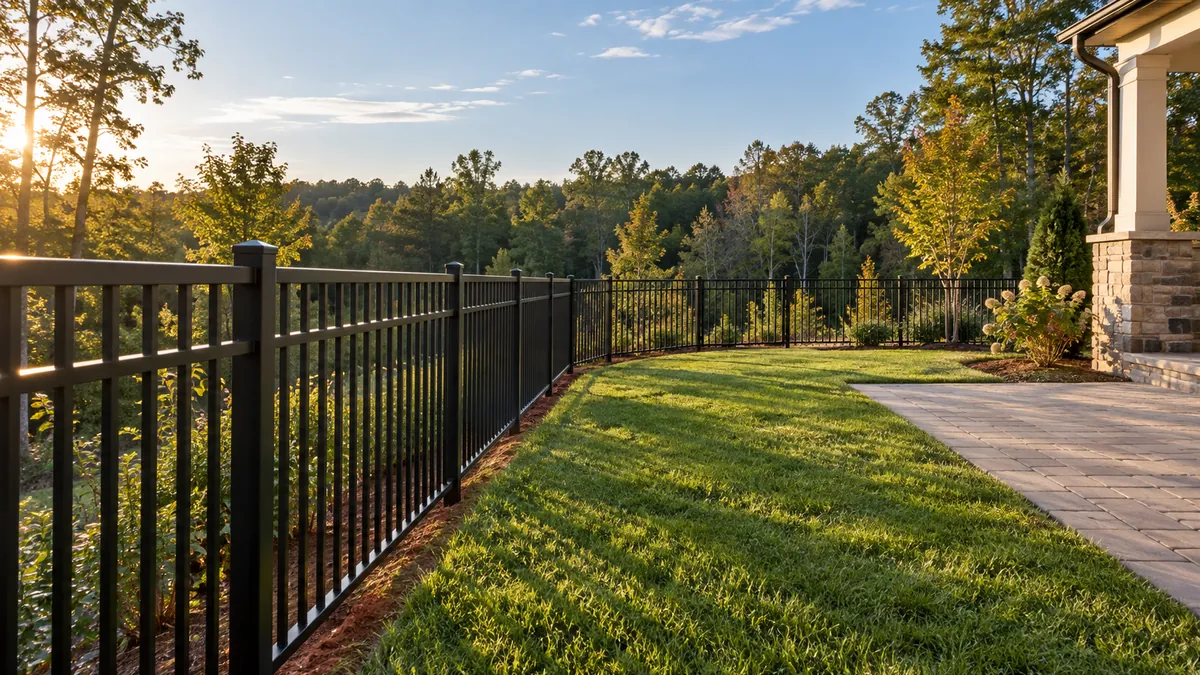 Aluminum Fence Installation work by Nick's Fencing